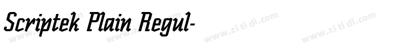 Scriptek Plain Regul字体转换